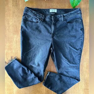 We The Free CRVY Black Skinny Jean with Frayed Hem